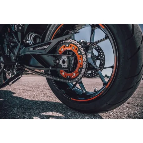 Kit Chaine DID stealth orange moto KTM 1198 RC8 2008-2015