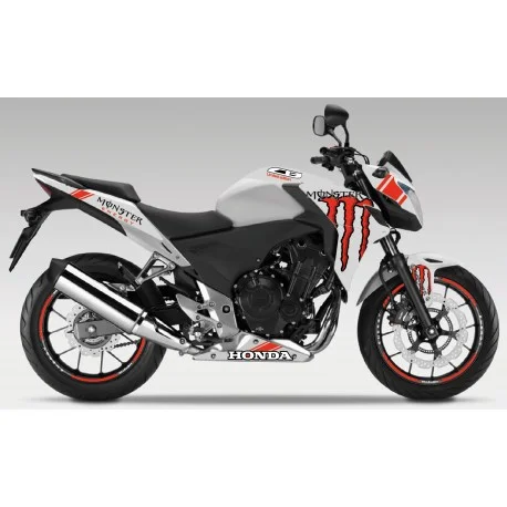 Kit deco MONSTER BLANC HONDA CB500F CB500X 2013-2015
