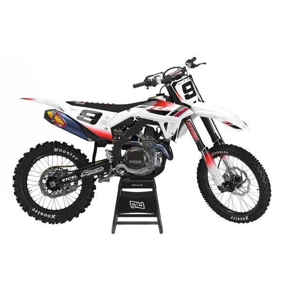 Kit déco RiderUnik CRUZRED – Blanc / Rouge Ref : RU0799 / HO-CRUZRED-3