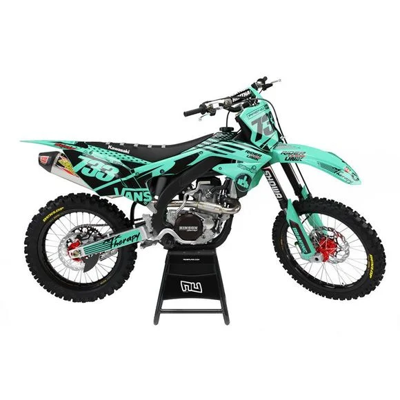 Kit déco RiderUnik MX THERAPYKAWASAKI 450 KX 450 (KX450J) – 2019 – 2021Ref : RU0183 / KAMXT16