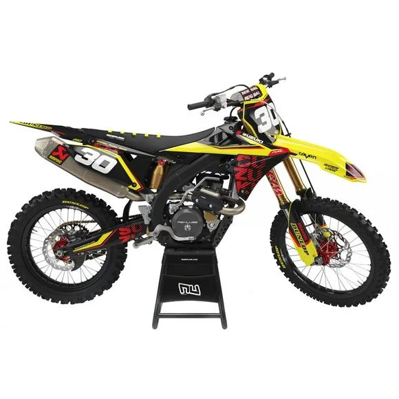 Kit déco RiderUnik SOUL – Noir / JauneSUZUKI 250 RM-Z 250 – 2018Ref : RU1234 / SUZ-SOUL-7