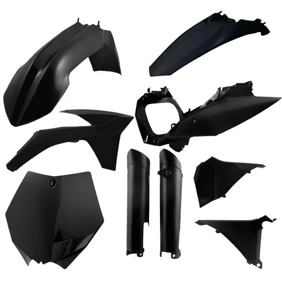 Kit plastiques Acerbis Full couleur noir Ref : AE0889 / 0016374.090