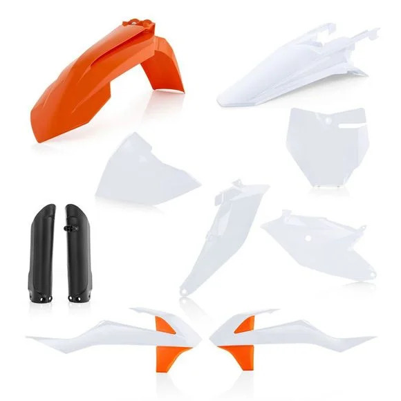 Kit plastiques Acerbis FULL KIT ORIGINE 21 – Orange / Blanc Ref : AE3521 / 0022933.553.021