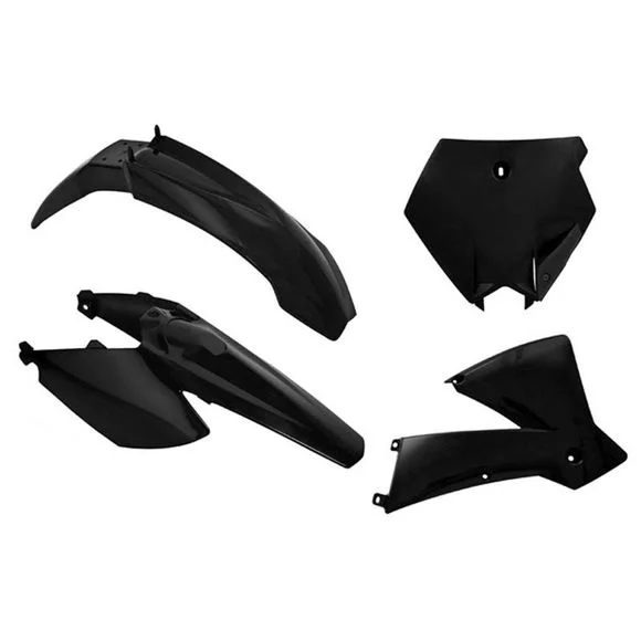 Kit plastiques R-tech 4 p noir – Noir Ref : RTH0282 / RKITKTMNR0507