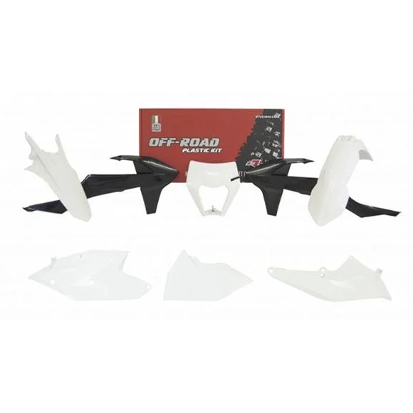 Kit plastiques R-tech 6 p Blanc Noir – Blanc / Noir Ref : RTH0313 / RKITKTMOEM588