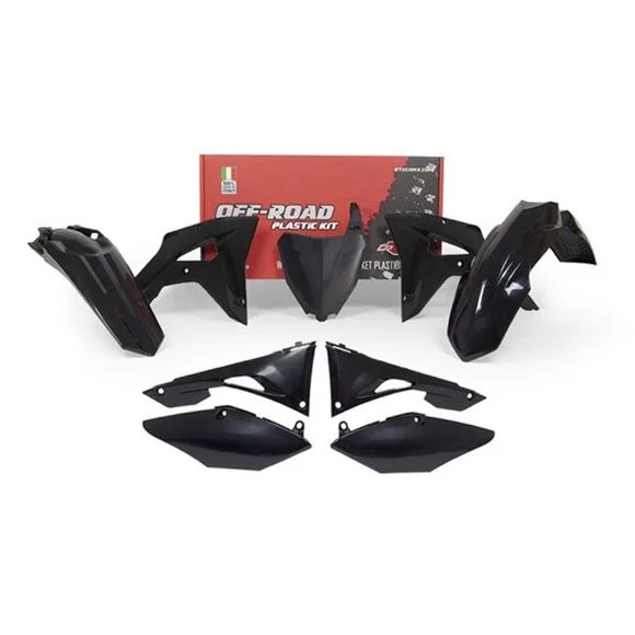 Kit plastiques R-tech 6 p CRF-RX Noir – Noir Ref : RTH0160 / RKITCRFNR0601