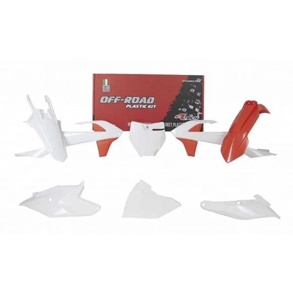 Kit plastiques R-tech 6 p KTM SX orange/Blanc – Orange / Blanc Ref : RTH0294 / RKITKTMOEM285