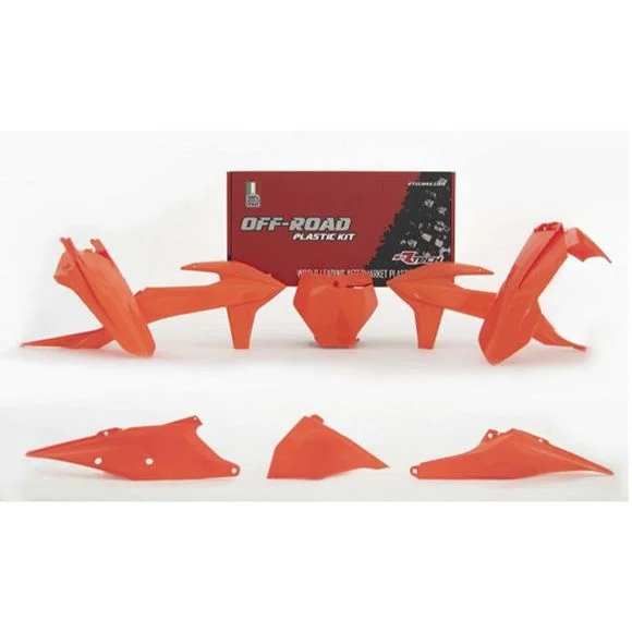 Kit plastiques R-tech 6 p Orange fluo – Orange Ref : RTH0244 / RKITKTMAN0599