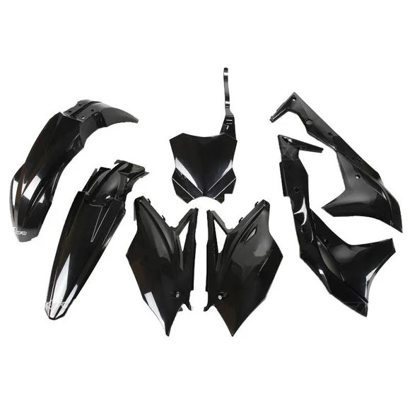 Kit plastiques Ufo couleur noirKAWASAKI 250 KX 250 F (KX252A) – 2017Ref : UF1281 / 1087271001