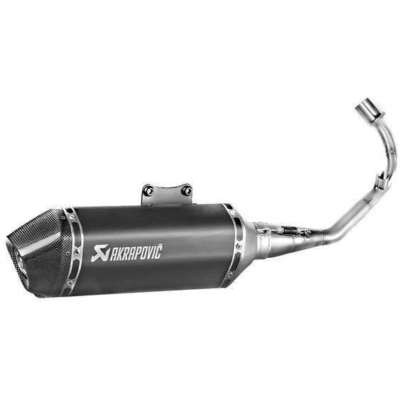 Ligne Complète Akrapovic RACING INOX NOIR EMBOUT CARBONE Ref : S-VE125R2-HZBL / 18113269