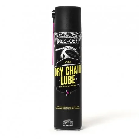 Lubrifiant chaine MUC-OFF Dry PTFE Chain Lube – spray 400ml
