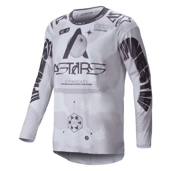 Maillot cross Alpinestars RACER – HOLLOW 2025 – Gris / Marron Ref : AP3432
