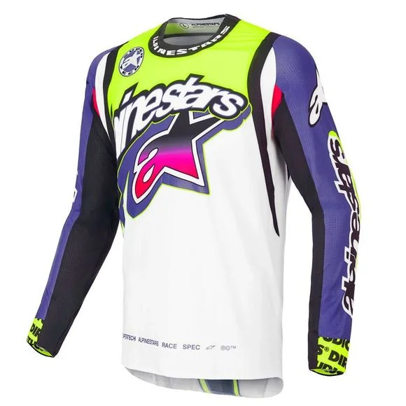 Maillot cross Alpinestars SUPERTECH – SX DIRT STUDIOS 2025 – Blanc / Violet Ref : AP3617