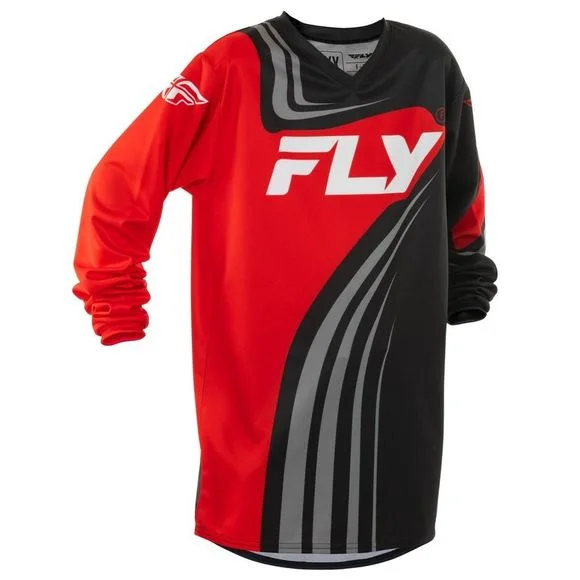 Maillot cross Fly F-16 – ENFANT – Noir / Rouge Ref : FL1627