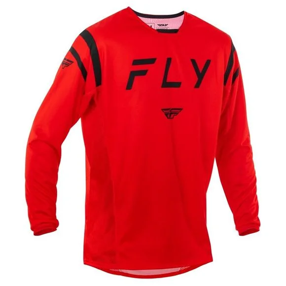 Maillot cross Fly KINETIC – CENTER 2025 – Noir / Rouge Ref : FL1617