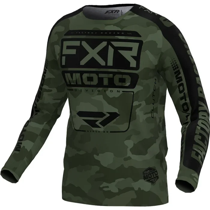 Maillot Cross FXR CLUTCH 2024 Camo Noir