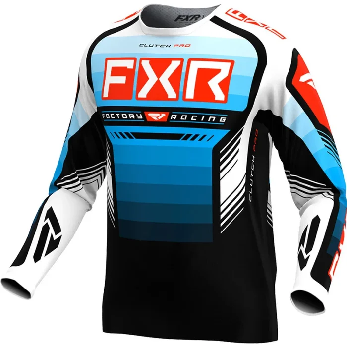 Maillot Cross FXR CLUTCH PRO 2024 Bleu Rouge Noir