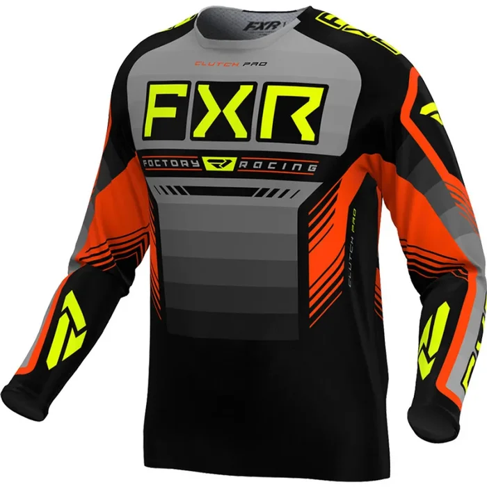 Maillot Cross FXR CLUTCH PRO 2024 Gris Rouge Noir Vert