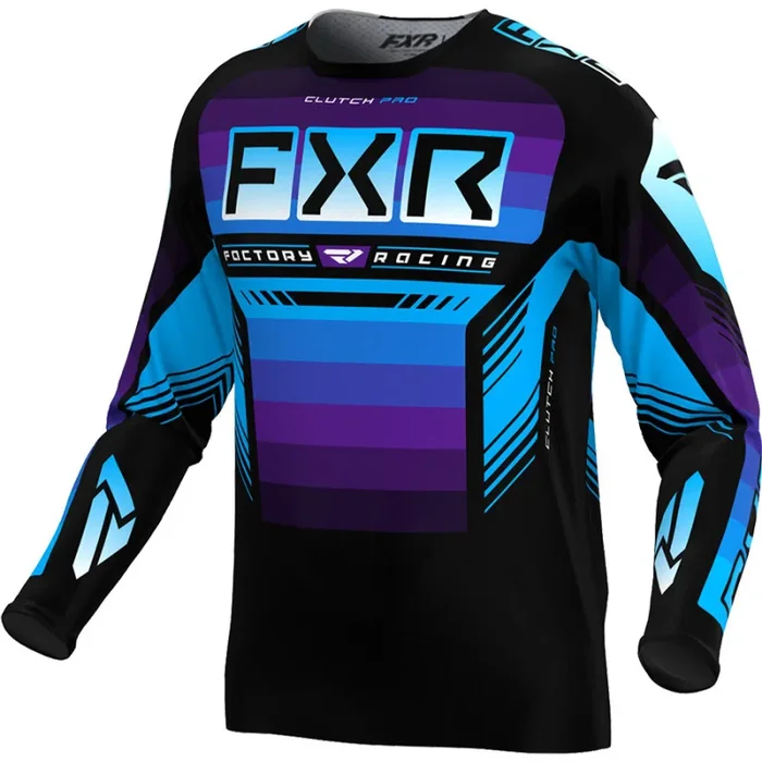 Maillot Cross FXR CLUTCH PRO 2024 Noir Violet Bleu