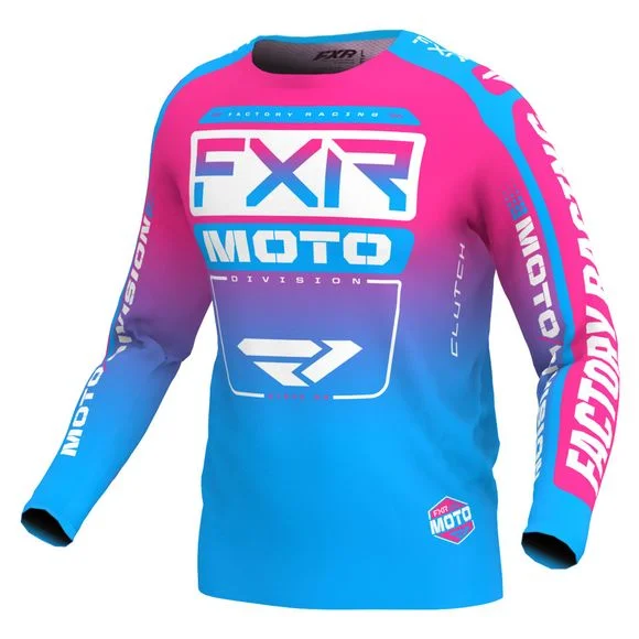 Maillot cross FXR KID CLUTCH 24 – Bleu / Rose Ref : FXR0485