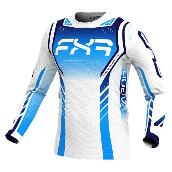 Maillot cross FXR VAPOR AIR 2024 – Blanc / Bleu Ref : FXR0563