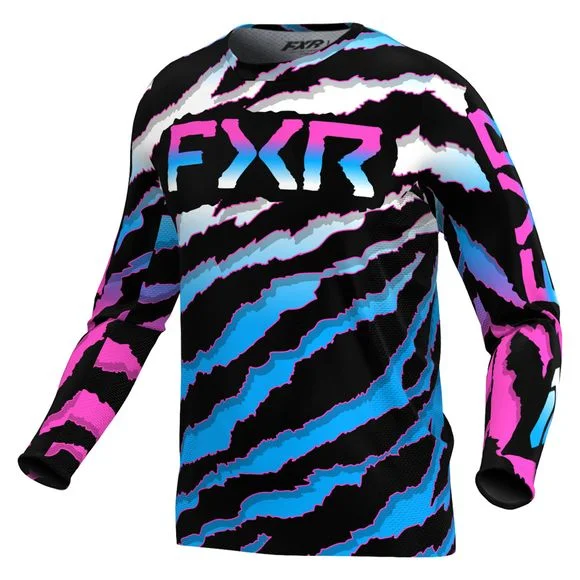 Maillot cross FXR YOUTH PODIUM 24 – Noir / Bleu Ref : FXR0471
