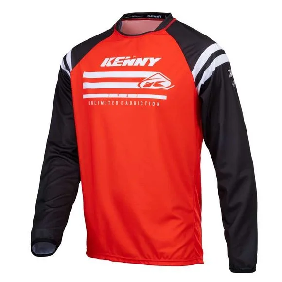 Maillot cross Kenny TRACK KID – RAW – RED – Noir / Rouge Ref : KE1405