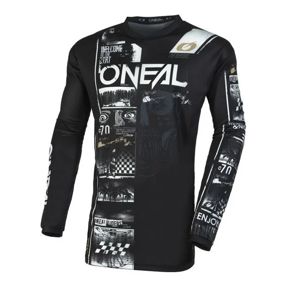 Maillot cross O’Neal ELEMENT – ATTACK V 23 2023 – Noir / Jaune Ref : OL1898