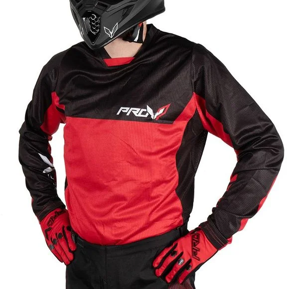 Maillot cross Prov HOLESHOT RED 2022 – Noir / Rouge Ref : POV0052