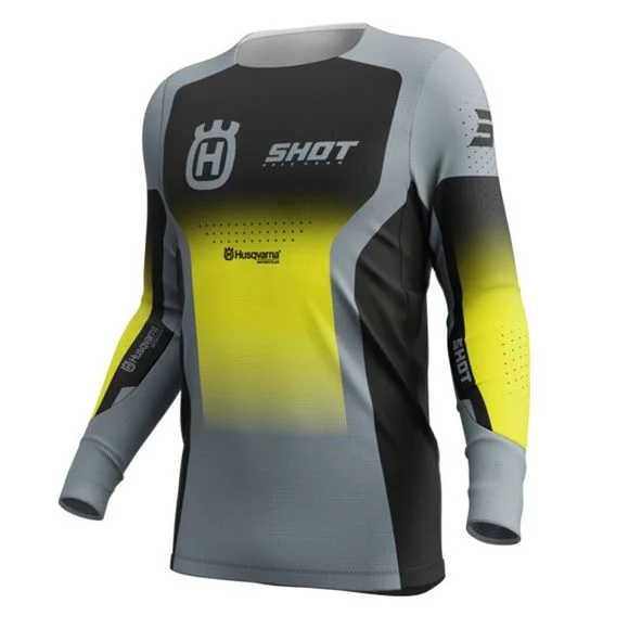 Maillot cross Shot AEROLITE – HUSQVARNA LIMITED EDITION 2025 – Noir / Gris Ref : SO2646