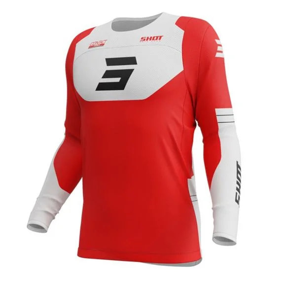 Maillot cross Shot CONTACT – SHIELD 2025 – Noir / Rouge Ref : SO2664