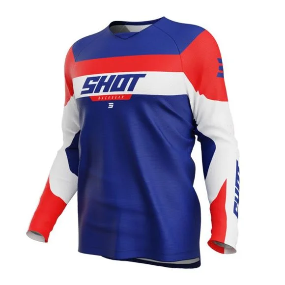 Maillot cross Shot DRAW – LEAGUE – ENFANT – Bleu / Rouge Ref : SO2683