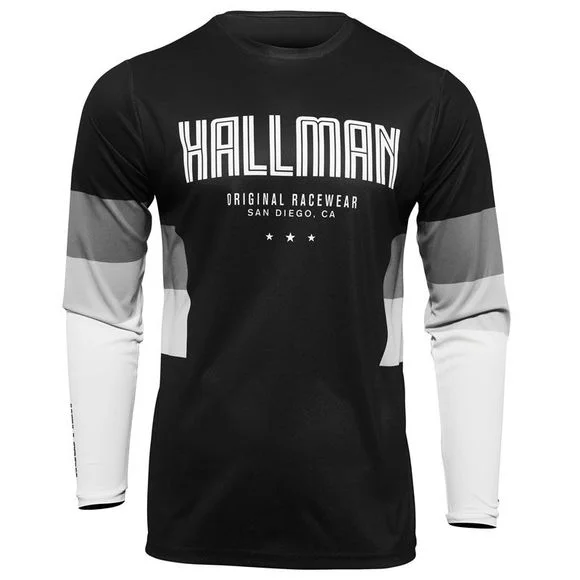 Maillot cross Thor HALLMAN DIFFER DRAFT BLACK WHITE 2025 – Noir Ref : TO2737