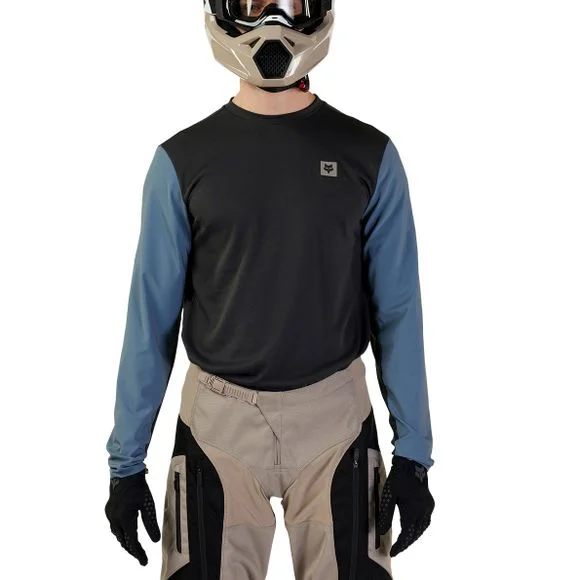 Maillot enduro Fox RANGER 2025 – Noir / Bleu Ref : FX4188-C47593