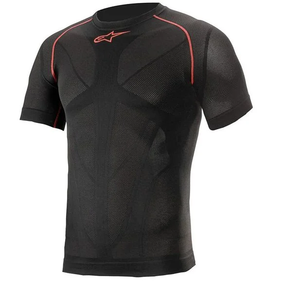 Maillot Technique Alpinestars RIDE TECH TOP SS SUMMER – Noir / Rouge Ref : AP12373