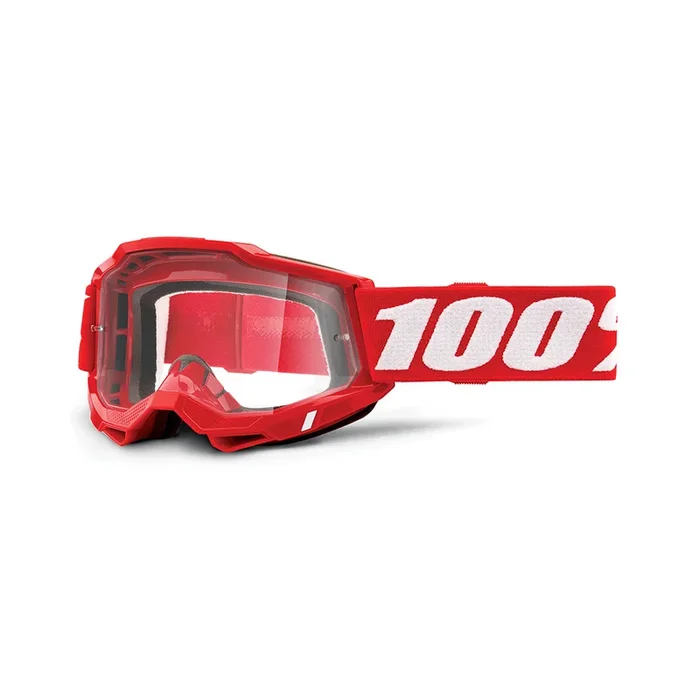 Masque Cross ACCURI 2 Rouge Fluo – Ecran Clair