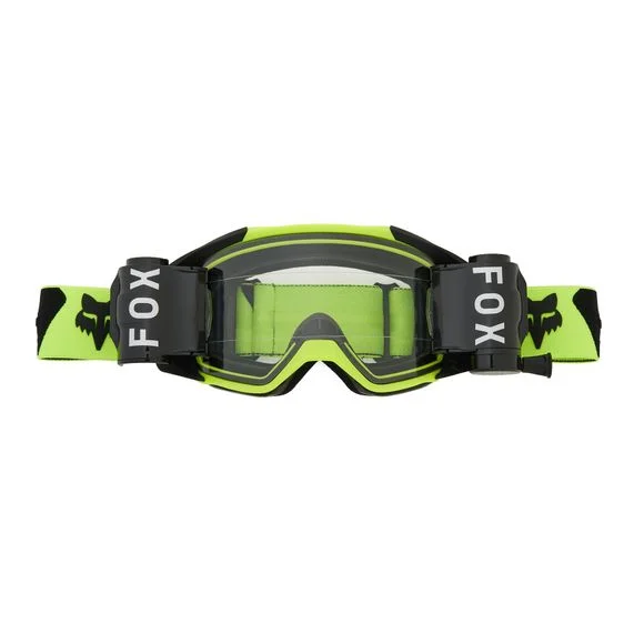 Masque cross Fox VUE ROLL OFF – CLEAR 2025 – Noir / Jaune Ref : FX4211-C7244 / 31354-019-OS