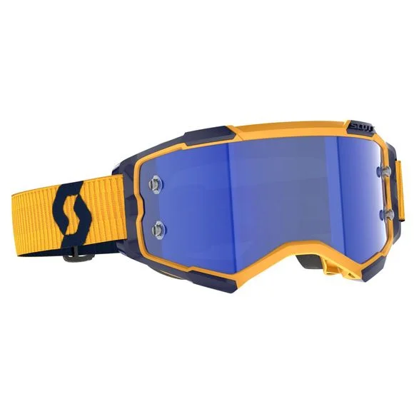 Masque cross Scott Fury – dark yellow/dark blue blue chrome works 2024 – Jaune / Bleu Ref : SCO1370 / 2728287704349