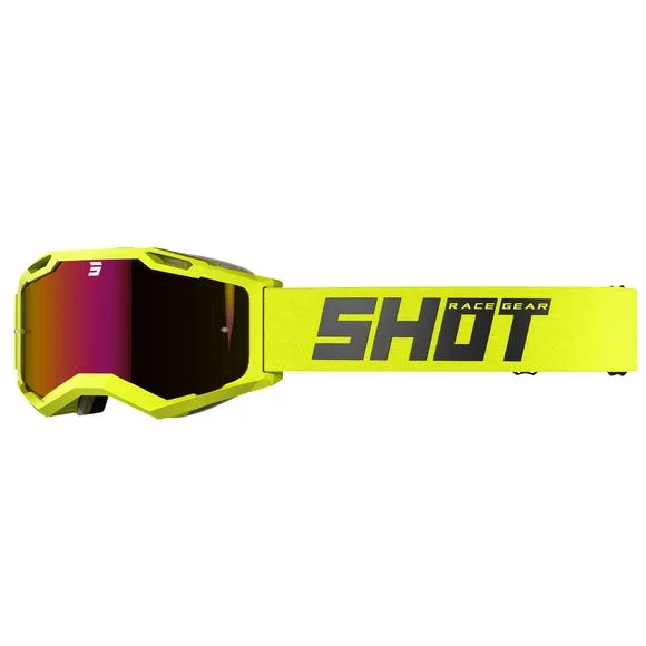 Masque cross Shot IRIS 2.0 – SOLID NEON YELLOW GLOSSY 2023 – Jaune Ref : SO2265 / A09-29A1-D04