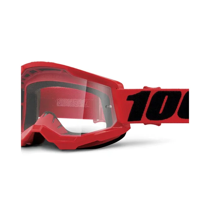 Masque Cross STRATA 2 Rouge – Ecran Clair