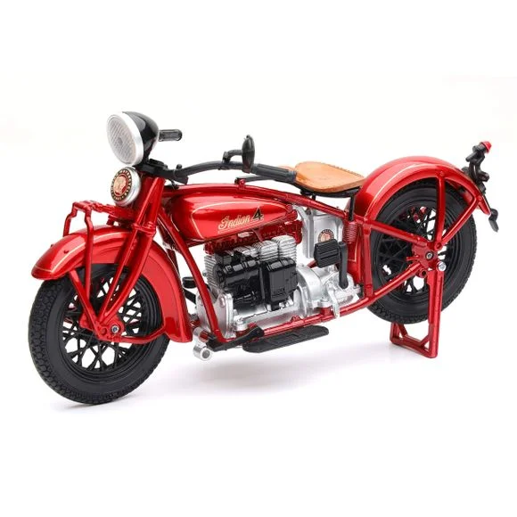 Miniature Newray Moto Indian 1930 – Echelle 1/12° – Rouge / Noir Ref : NRY0033 / 58223