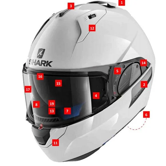 Mousses de joues Shark EVO-ONE / EVO-ONE 2 – Noir Ref : SH1239
