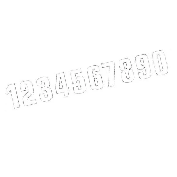 Numéros Blackbird 0 à 9 160x75mm blanc Universel – Blanc Ref : 1062903