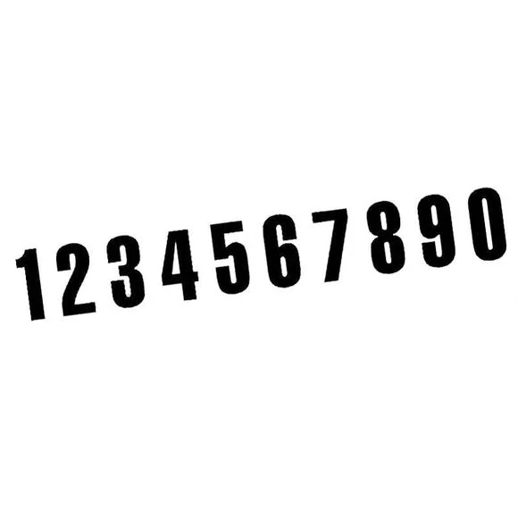 Numéros Blackbird 0 à 9 160x75mm noir Universel – Noir Ref : 1062904