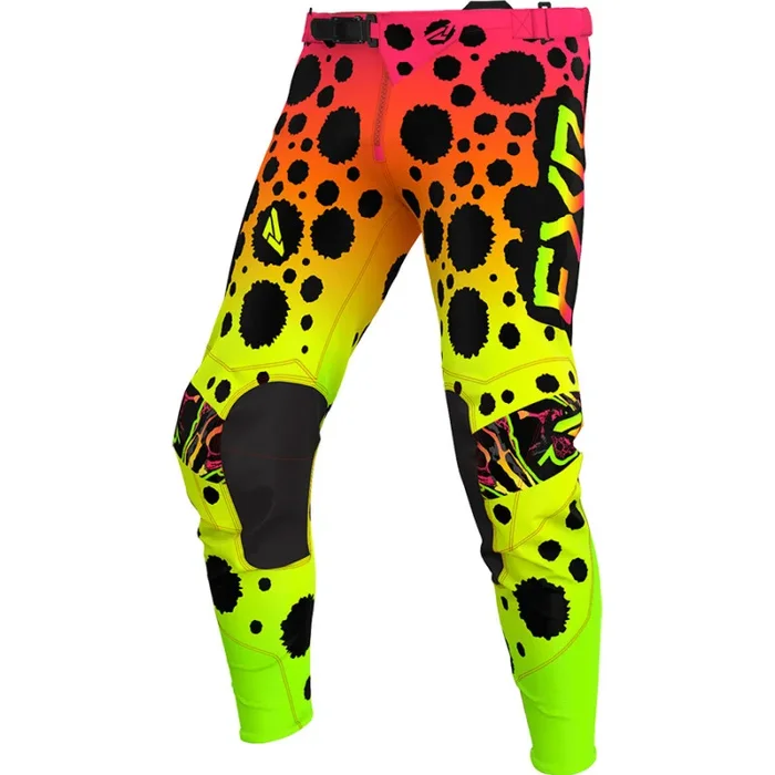Pantalon Cross Enfant FXR PODIUM 2024 Jaune Fluo Rose Noir