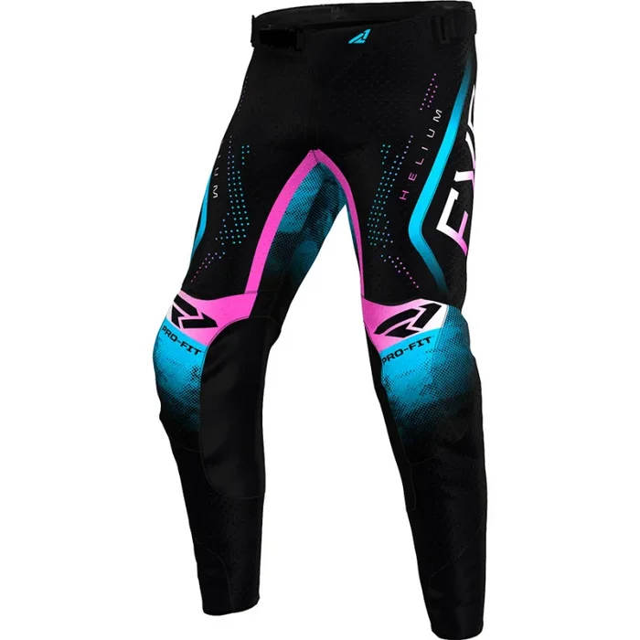 Pantalon Cross FXR HELIUM 2024 Noir Bleu Rose