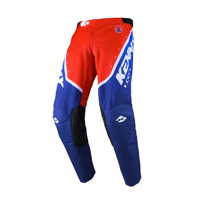 Pantalon Cross KENNY TRACK FOCUS Enfant Bleu Blanc Rouge