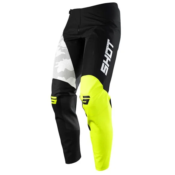Pantalon cross Shot CONTACT – CAMO NEON YELLOW 2022 – Noir / Jaune Ref : SO2077