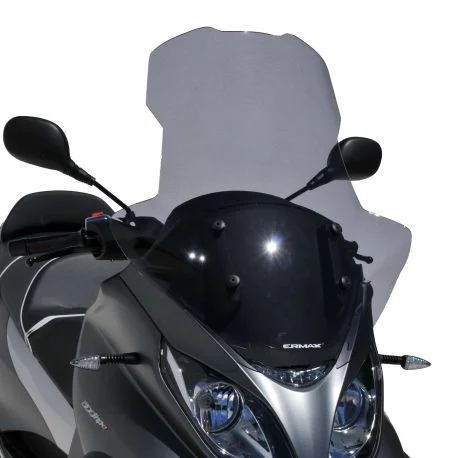 Pare brise haute protection Ermax pour PIAGGIO MP3 350 MP3 500 HPE (Sport-Business) 2018-2022 avec protege mains