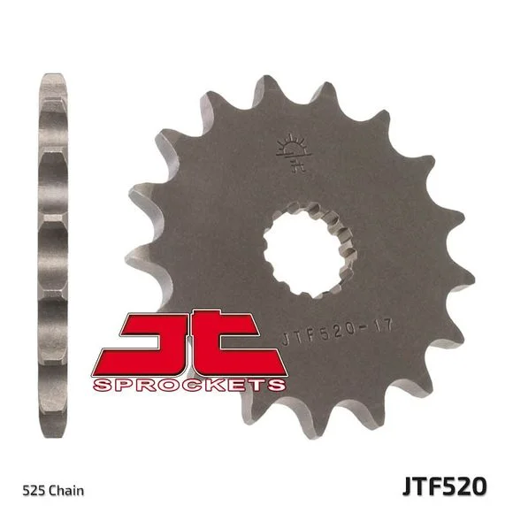 Pignon de sortie de boite JT. acier standard 520 – 525 Ref : JTC01417A / 1077415002